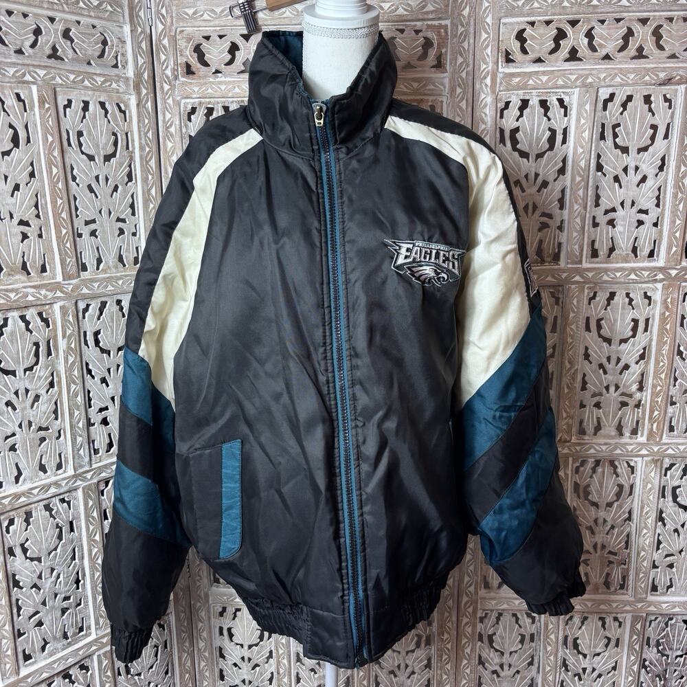 Vintage 90s Eagles Action NFL Experience Pro Player Hooded Jacket Men's Large